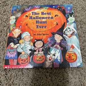 Scholastic Halloween Picture Book with Bright Orange Jack-O'-Lantern Cover